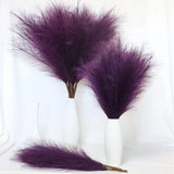 Purple Pampas Grass Decor Tall-Faux Deep purple 2, 2 Pampas Grass
