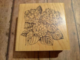 Flowers Stamp Hydrangea Stamp Floral Stamp Wood Mounted Stamp Hydrangeas Hydrangea