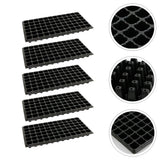 15 Pcs Black PVC 72 Cell Planting Tray Starter Tray for Garden Garden Plants