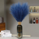 Wertuirk 9 Stems Blue Pampas Grass - 38 Inch Tall Faux Pompous Large, Pampas Grass