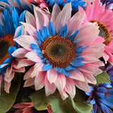 50 PCS Double-Flowered Sunflower: Blue-Pink Miracle Seeds Sunflower
