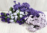 Purple/White/Silver Mini Flowers for Crafts or Bouquets/Wreaths Bouquet