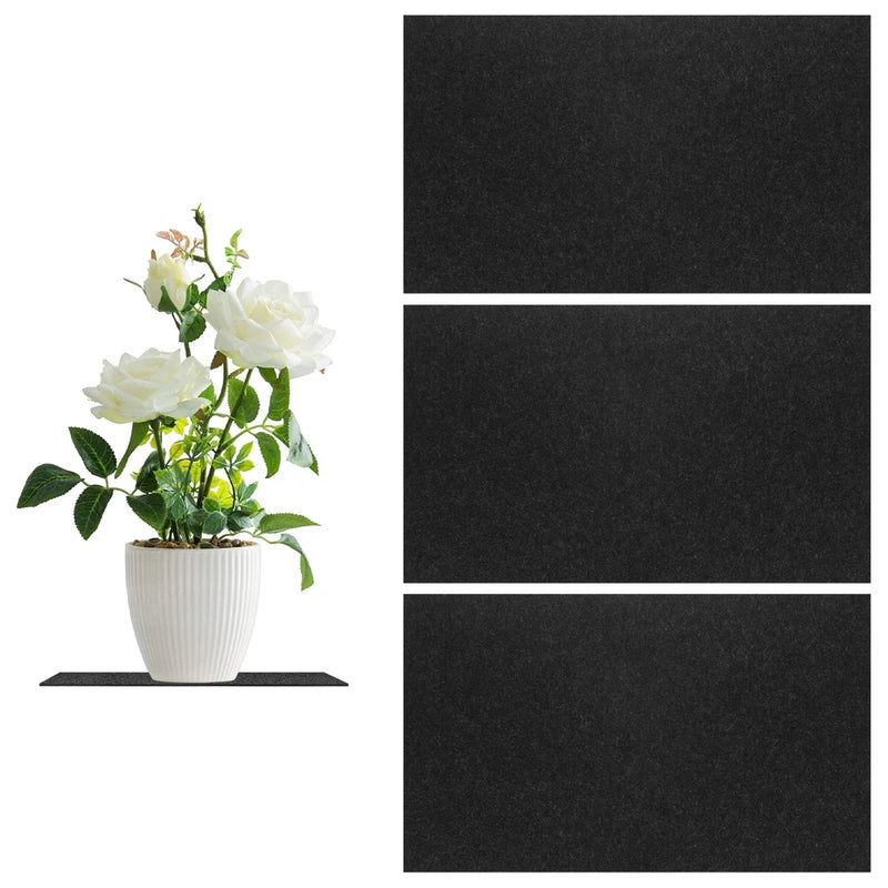 3-Pack Cork Plant Coasters, 13 Inch Square Cork Plant Mats for Garden [Gray] Garden Plants