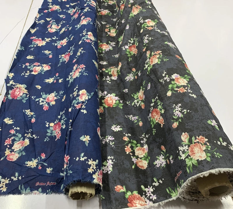 FLORALS - JAPAN DESIGN By TOKAI SENKO 100% COTTON FABRIC : 150CM WIDE : #CEC11 Flowering Plants