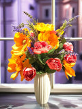 Small Floral Arrangement Centerpiece Lavender Pink Ranunculus Orange Floral 12Ó Ranunculus