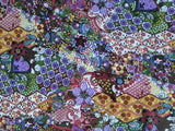 Organic Cotton Spandex Print #7 Fabric by Yard Jersey Knit Multicolor Flower 817 Flowering Plants