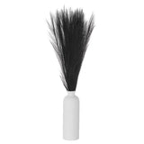 30PCS Faux Pampas Grass Decor, 22"/55cm Artificial Fluffy Grass Stems, Black Pampas Grass
