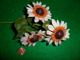 Vintage Plastic Biege Sunflower Pick Hong Kong Sunflower