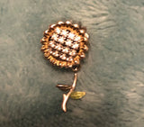Real Sparkling Positive Sunflower Charm 925 Sterling Silver Women Bracelet Charm Sunflower
