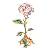 Jay Strongwater Nori Hydrangea Objet Figurine 12 in Swarovski Crystal Floral Hydrangea