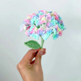 Handmade Crochet Hydrangea Stems | Blue Flower Decor | Yarn Bouquet | Cute Hydrangea