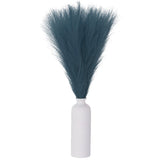 6 Pcs Faux Pampas Grass, 18 Inch Fluffy Pampas Grass Decor, Dark Blue Pampas Grass