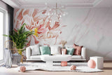 3D Pink Peony Flower Wall Murals Removable Wallpaper Peony