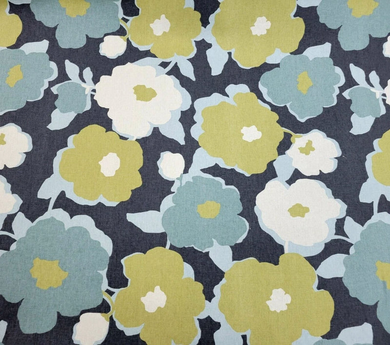 Top Floral in Charcoal BTY Robert Allen 100% Cotton Duck 54" W Floral Flowering Plants