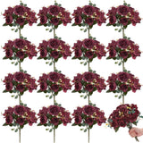 16 Packs Artificial Peony Flowers Faux Peonies Bouquet Silk Vintage Wedding H... Peony