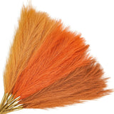 Agusbagli 30pcs Orange Pampas Grass, 21.6in Fluffy Faux Colored Pompas Grass ... Pampas Grass