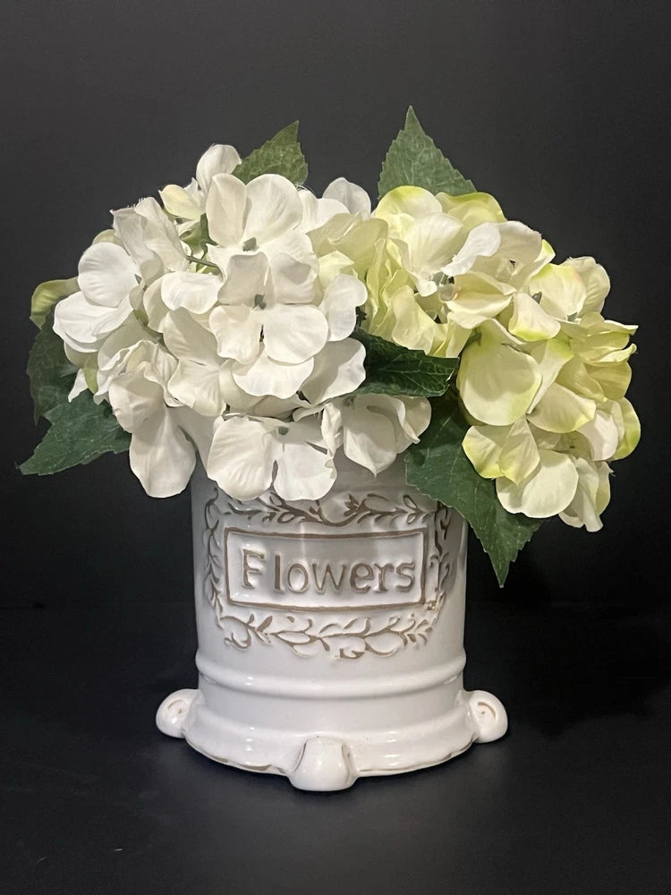Hydrangea In Ceramic Pot Hydrangea