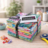 Timeless Treasures Impression Flower Pre-Cut Fat Quarter Bundle Cotton Fabric Flowering Plants