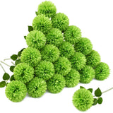 24pcs Green Flowers Artificial Chrysanthemum Silk Hydrangea Flowers Bridal We... Hydrangea