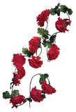 VTG 80s Red Carnation Garland Swag 68Ó Carnation