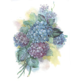 Hydrangea Flower Blue Purple Overglaze Ceramic Decals Hydrangea