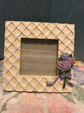 Hydrangea  Flowers  on a Lattice  Picture Frame Tabletop 3.5 x 3.5 photo Hydrangea
