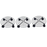 Metal Plant Cart Set of 3 Rolling Flower Pot Trolleys for Indoor and Garden Use Garden Plants