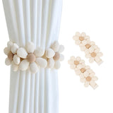 Sunflower Curtain Tiebacks-2 Pack | Daisy Curtain Holdbacks Three Flower | Cu... Sunflower