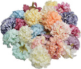 24 Pcs 1.8" Artificial Hydrangea Flower Heads Bulk Silk Flower for Wedding Decor Hydrangea