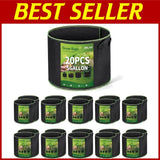 20 Pack 5 Gal Grow Bags - Fabric Pots for Plants Garden Plants