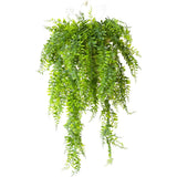 Plastic 5 Head Green Persian Leaves Artificial Hanging Vine for Home Decoration Green Plant