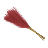 Faux Pampas Grass Fake Pampas Grass Decor, 21"/55cm / Burgundy / 15 Pcs Pampas Grass