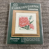 Serendipity Designs Carolyn's Garden Carnation Cross Stitch Kit 4x4 Floral New Carnation