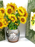 ORIGAMI POP CARDS Golden Sunflower Pop Up Flower Bouquet Happy Spring Handmade Sunflower