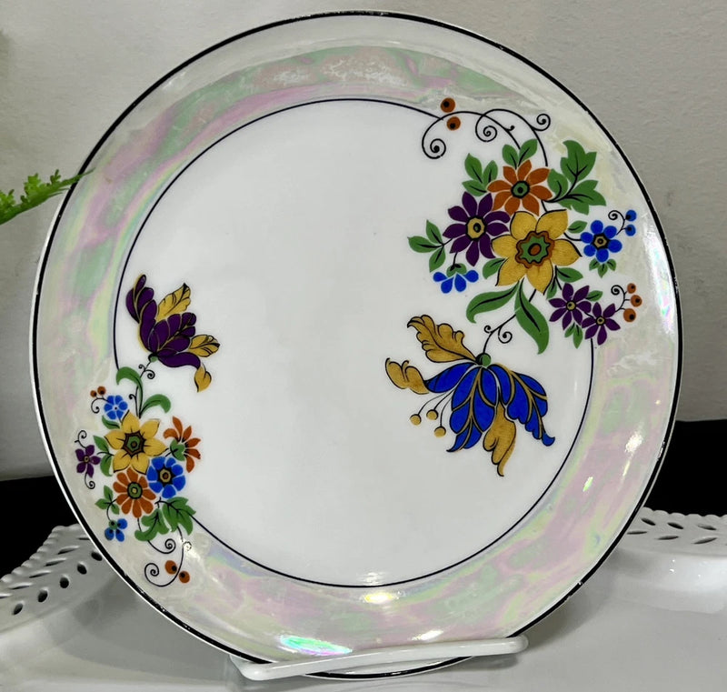 Vintage Z.S. & C Bavaria Purple Hydrangea Royal Gold Design Salad Plate Hydrangea