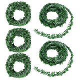 5 Pcs Realistic Artificial Vines Bedroom Green Hanging Leaves Fake Plants Green Plant