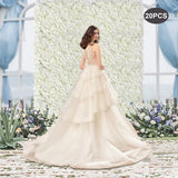 20PCS Artificial Silk Hydrangea Flower Wall Panels Wedding Backdrop Decors Hydrangea