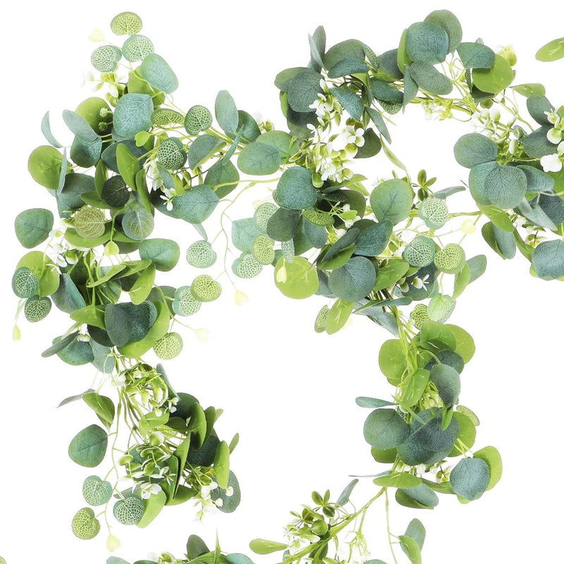 Artificial Plants Eucalyptus Decoration Vine Greenery Garland Leaf Vines Green Plant