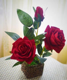 3 Heads Rose Real Touch Artificial Peony Flower For  Wedding Bouquet Home Decor Peony