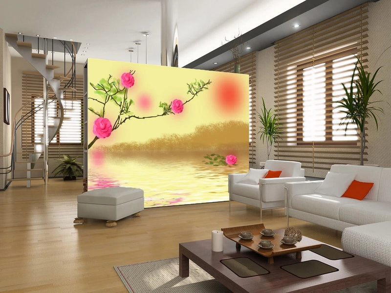 3D Sun Flower ZHUA5118 Wallpaper Wall Murals Removable Self-adhesive Ann Sunflower