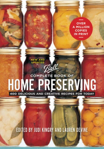 Home preserving cookbook, paperback with jar illustrations and recipe title