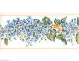 Blue Lilac Hydrangea Flower Garland Vine Floral Wall paper Border Hydrangea