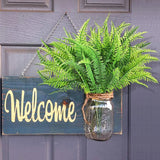Hot 4Pcs Artificial Boston Fern Plants Realistic Fake Ferns Resistant Bush Plant Green Plant