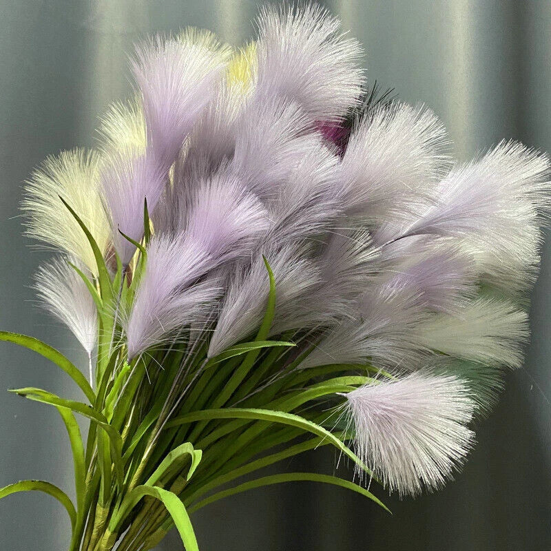 Artificial Reeds Fake Pampas Grass Flower Bunch for Wedding Home Bouquet Decor Pampas Grass