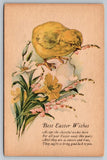 Easter chick, Flowers, Lily-of-the-Valley, Good Luck, Postcard Lily