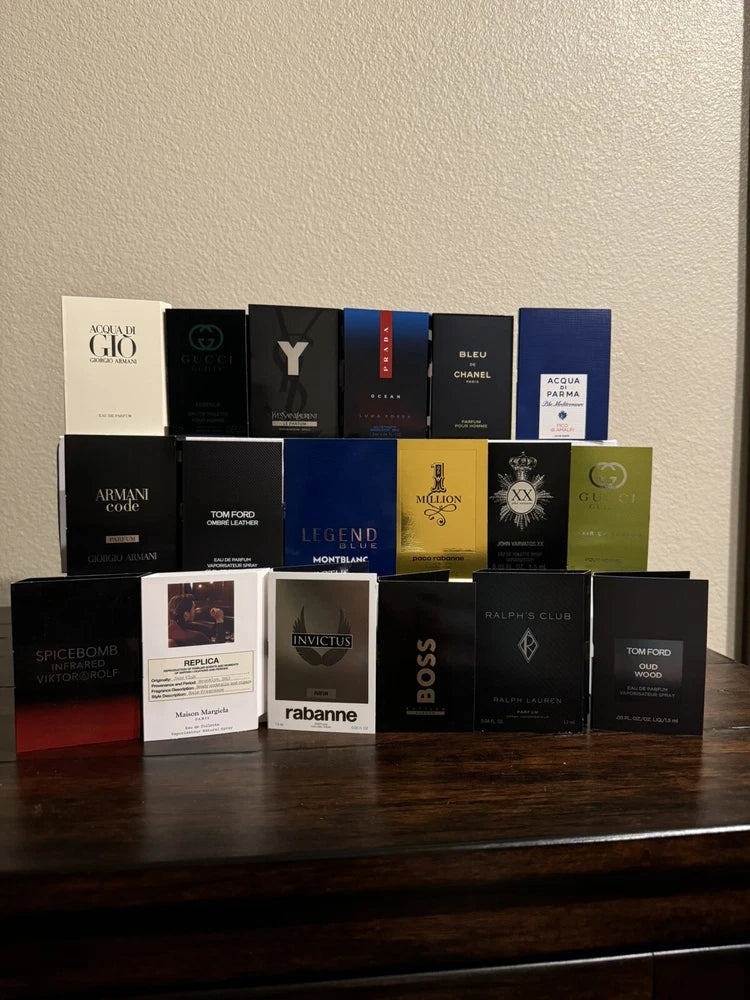 12 RANDOM HIGH END COLOGNE SAMPLES YSL PRADA ARMANI DIOR GUCCI DOLCE Ralph EDT