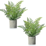 2 Pack Small Fake Plants Potted Artificial Plants Indoor for Home Decor Offic... Green Plant