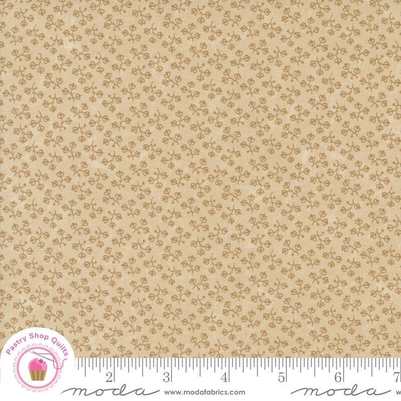 Moda CHICKADEE LANDING 9743 21 Dandelion Beige  KANSAS TROUBLES Quilt Fabric Flowering Plants