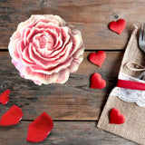 Jumbo Red Peony Flower Rose Unscented Soy Wax Candle Peony