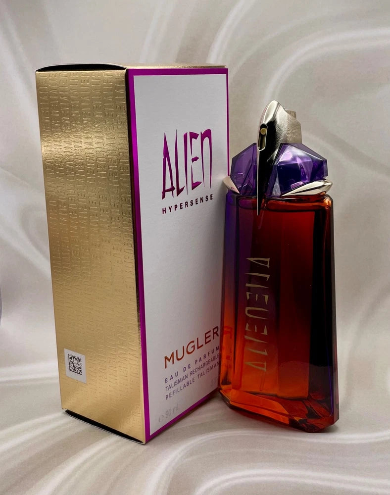 ALIEN Hypersense EDP spray bottle with purple-trim box, 3.0 oz/90 ml.